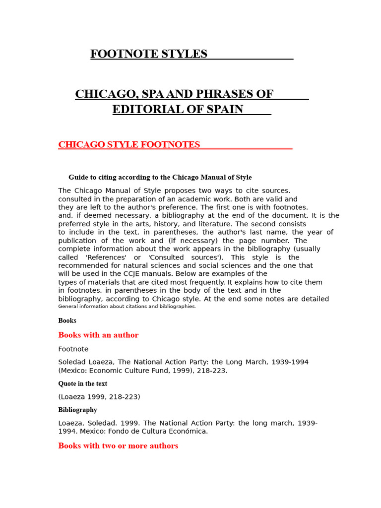 Chicago Style Footnotes | PDF | Citation | Digital Object Identifier