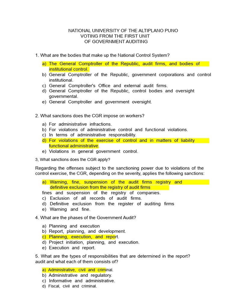 Government Auditing Overview in Peru | PDF | Internal Control | Audit