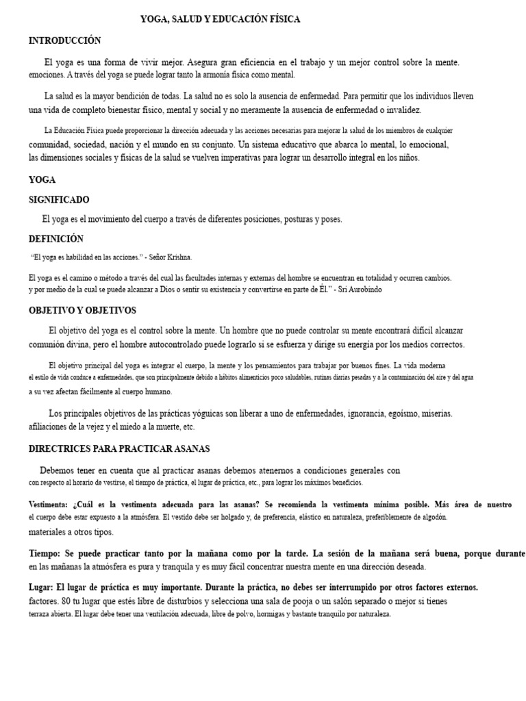 Beneficios del Yoga y la Meditación | PDF | Alimentos | Nutrición