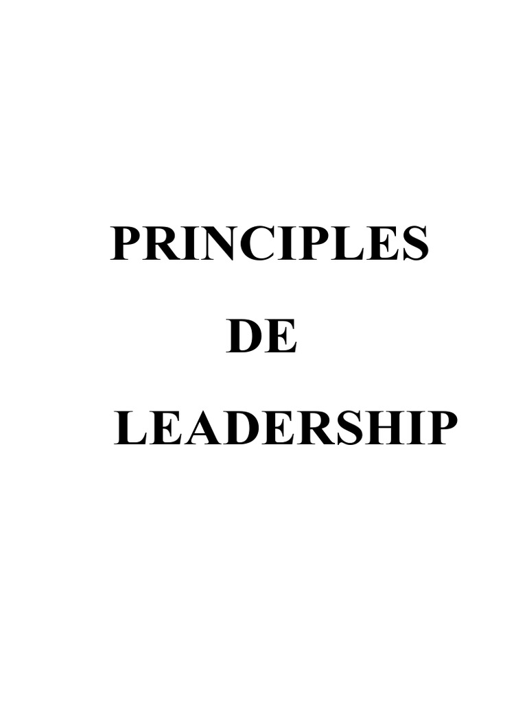 Ten Leadership Principles for Success | PDF | Jesus | Faith