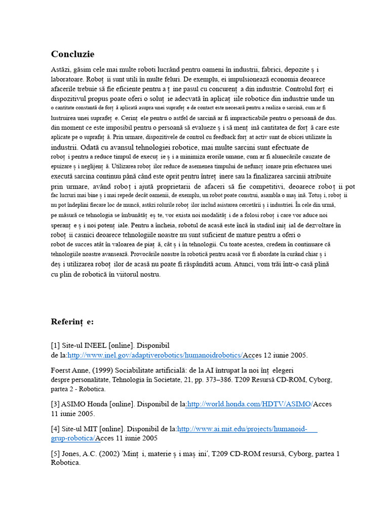 Concluzie Dinamică | PDF