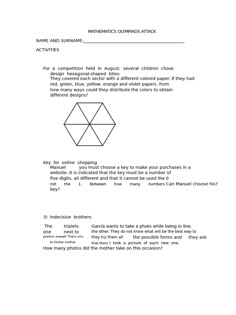 Mathematics Olympiad Problem Solutions | PDF