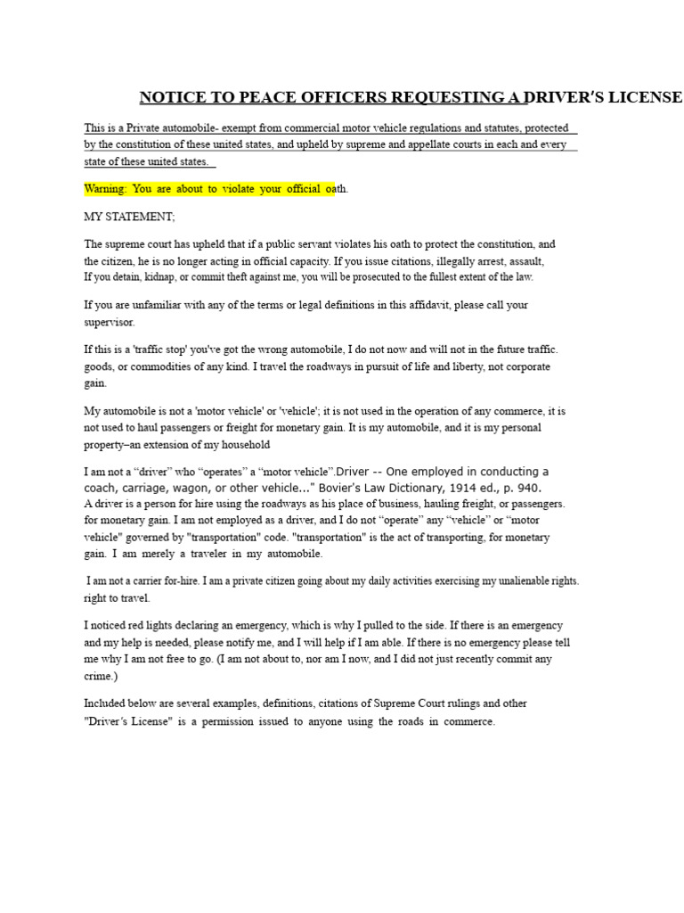 Rights of Travelers vs. Driver Regulations | PDF | Freedom Of Movement ...