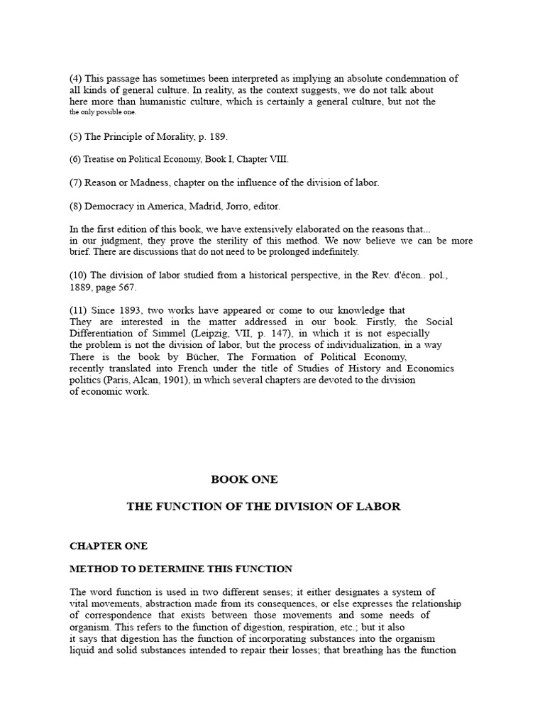 Function of Division of Labor Explained | PDF | Marriage | Division Of ...