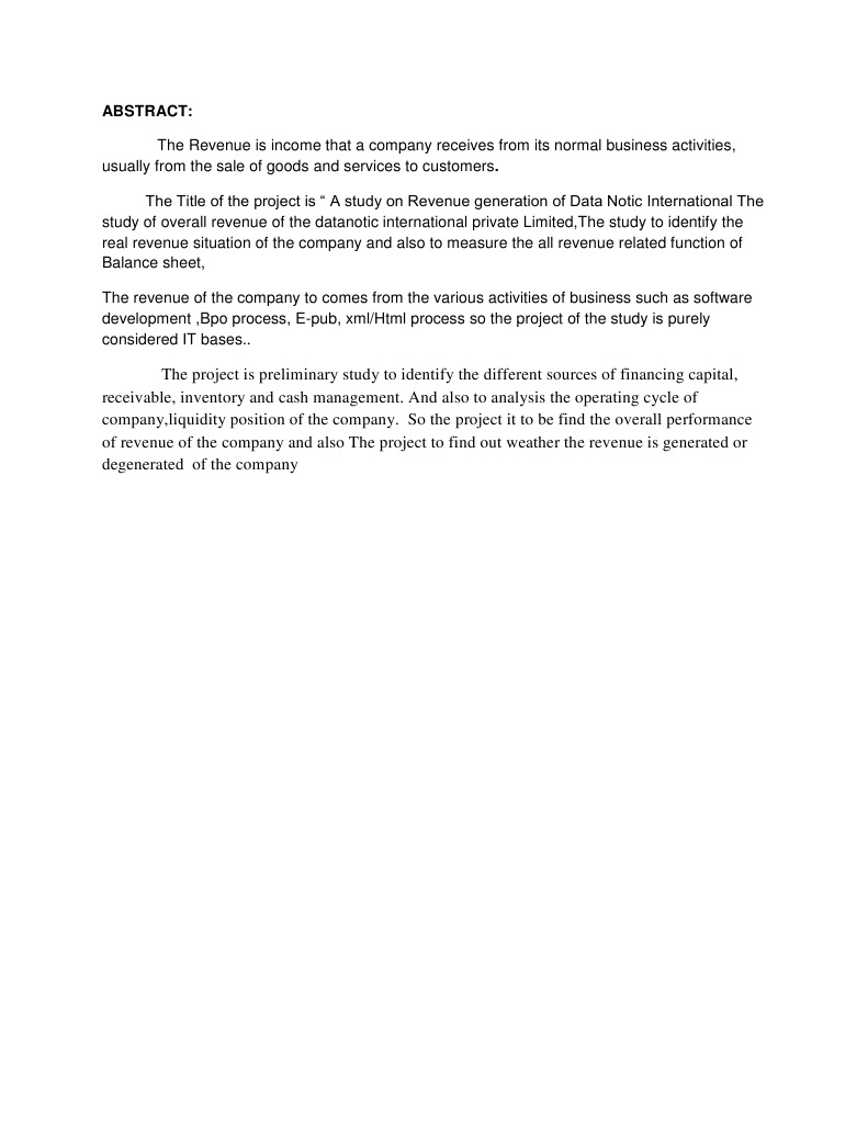 Abstract: The Revenue Is Income That A Company Receives From Its Normal ...