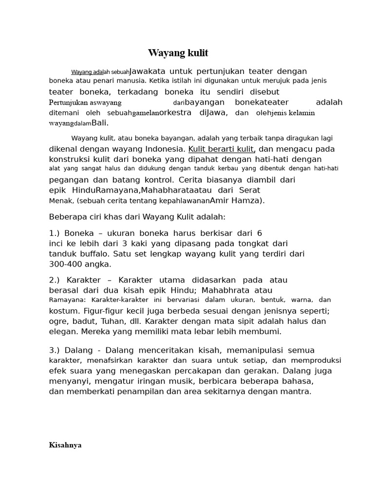 Wayang Kulit | PDF