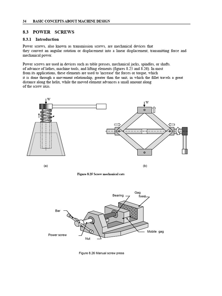 Power Screw Design and Applications | PDF | Screw | Mechanical Engineering