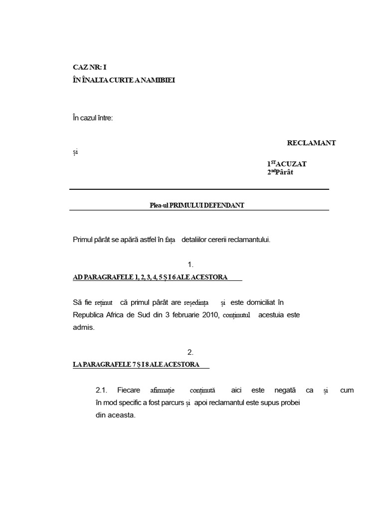 27 Exemple de Cerere de Divorț L V L | PDF