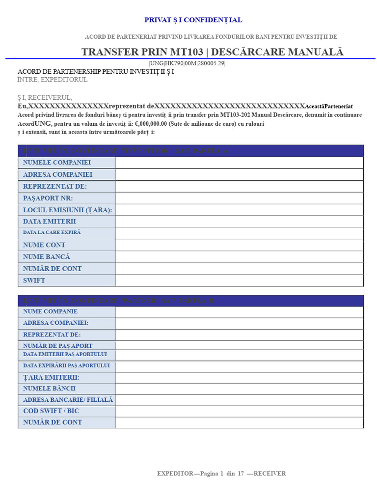Model Mt103.202.Contract MT | PDF
