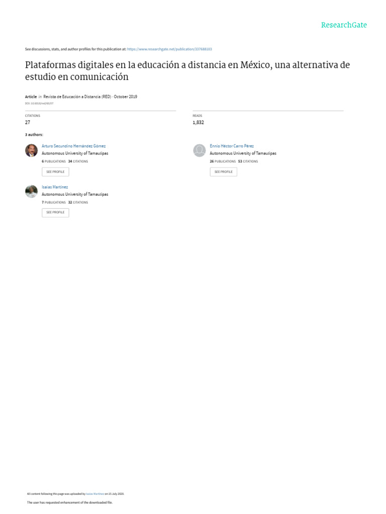 Educación a distancia en México: plataformas digitales | PDF ...