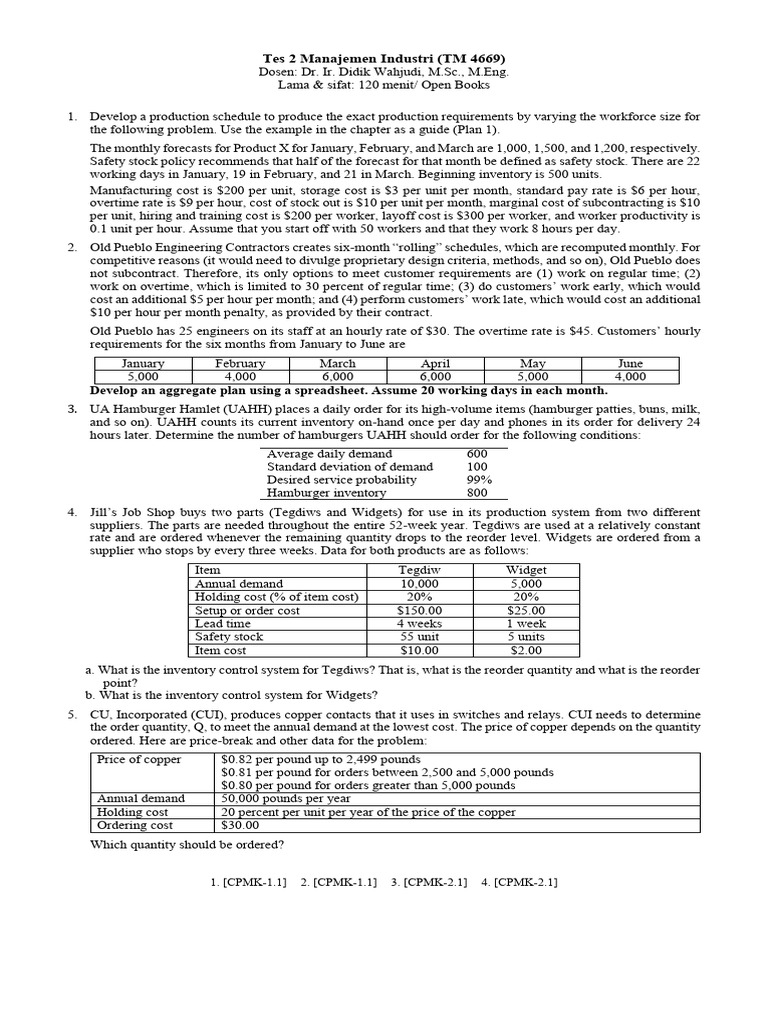Production and Inventory Management Guide | PDF | Business Economics ...