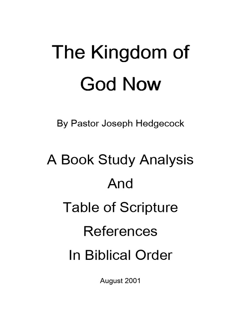 Kingdom of God Now: Scriptural Insights | PDF | Satan | Jesus