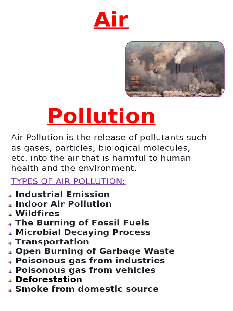 Air Pollution: Types and Solutions | PDF