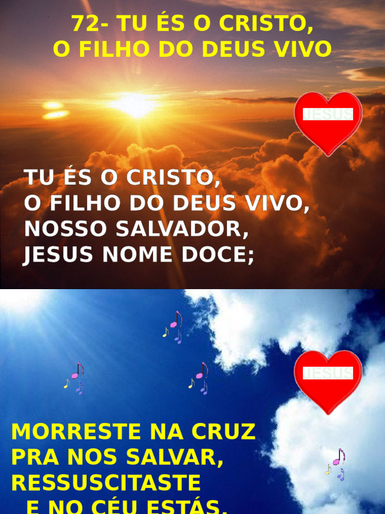 72 - Tu És o Cristo, o Filho Do Deus Vivo | PDF