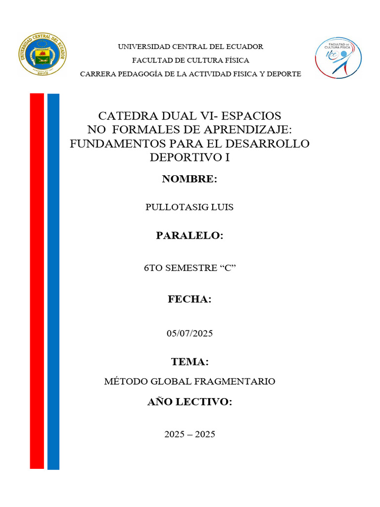 Método Global Fragmentario en Deporte | PDF