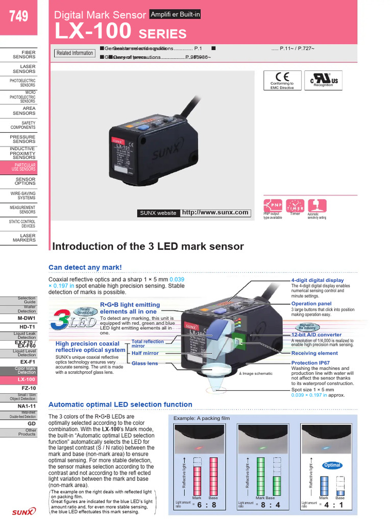 Advanced Mark Sensor Selection Guide | PDF | Sensor | Optics
