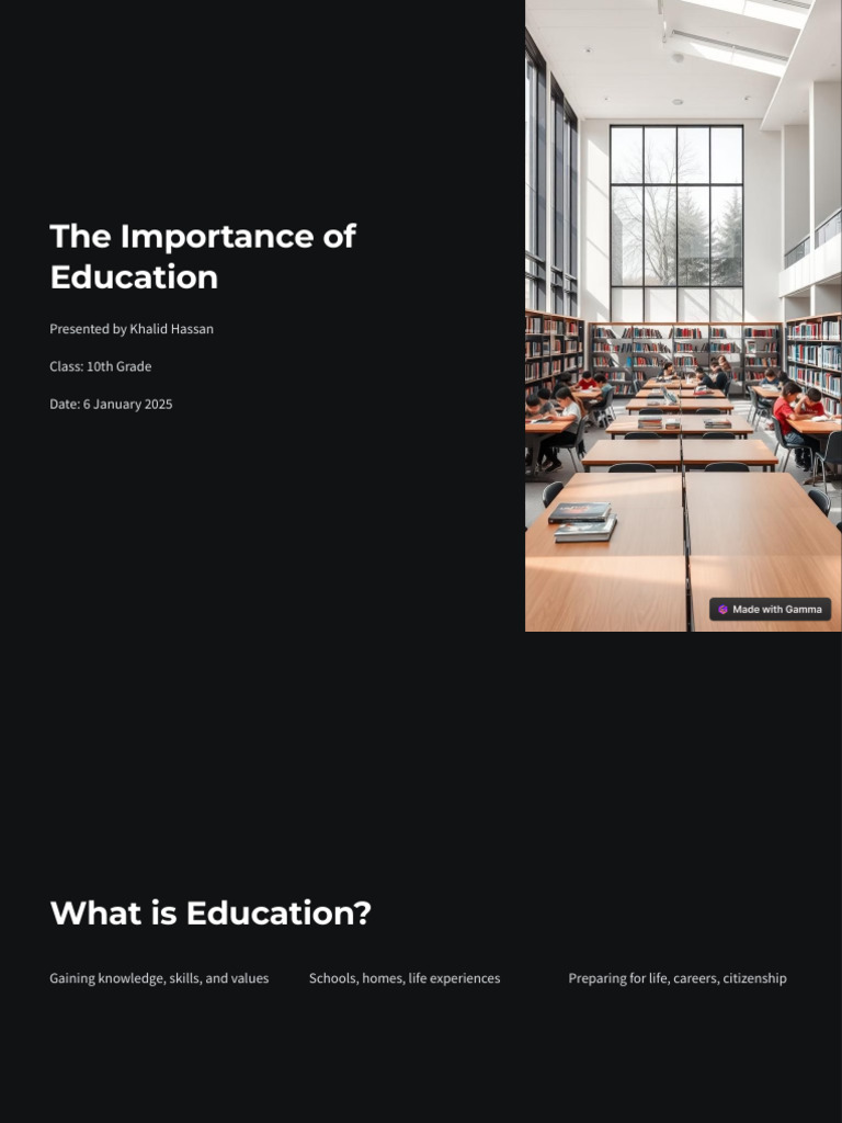 The Importance Of Education Pdf