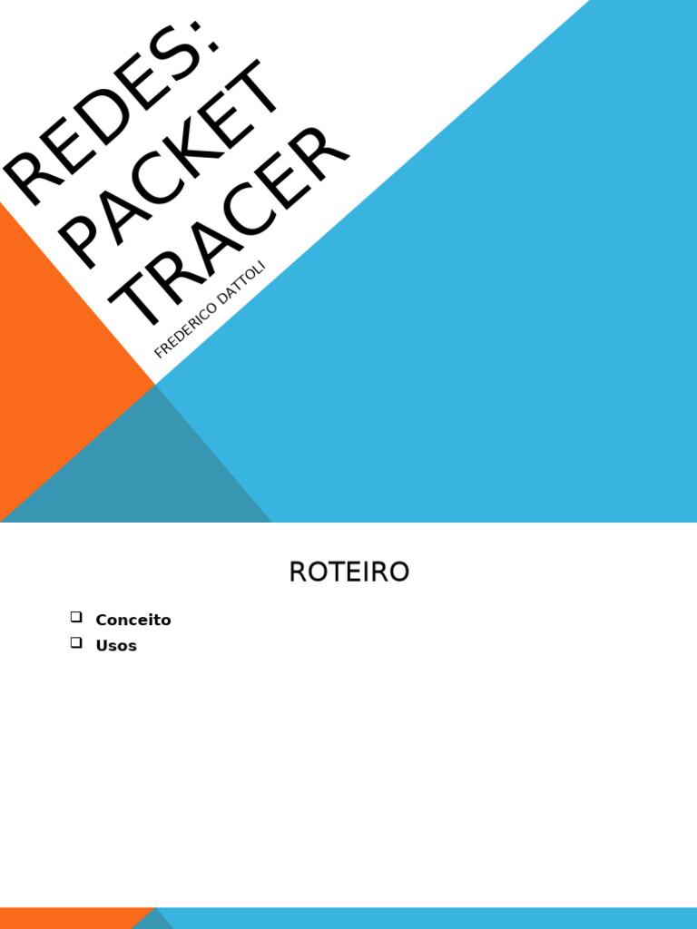 Packet Tracer | PDF | Rede de computadores | Internet