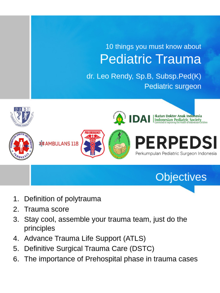 Pediatric Trauma Management Insights | PDF | Major Trauma | Clinical ...