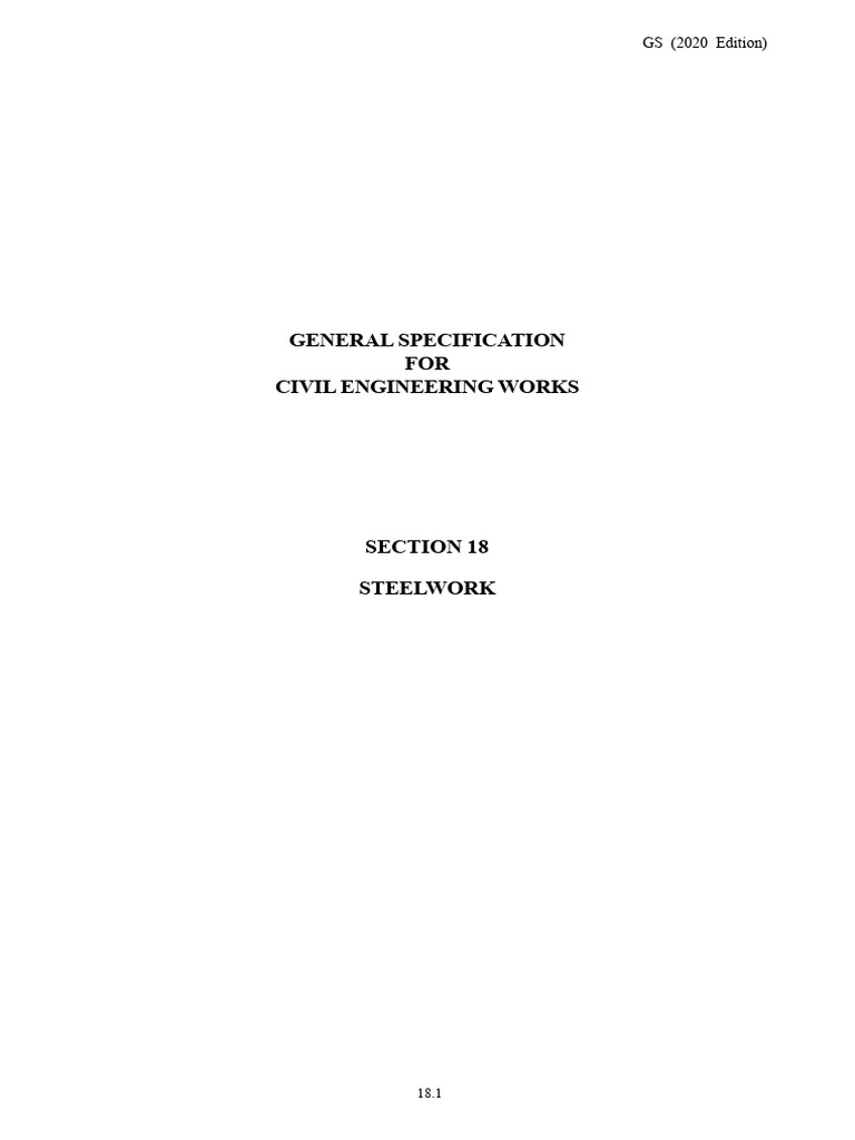 Civil Engineering Steelwork Specifications | PDF | Screw | Welding