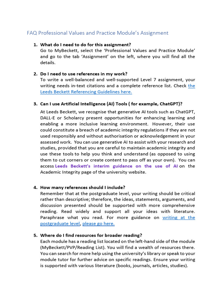 Professional Values Assignment Guide | PDF | Artificial Intelligence ...
