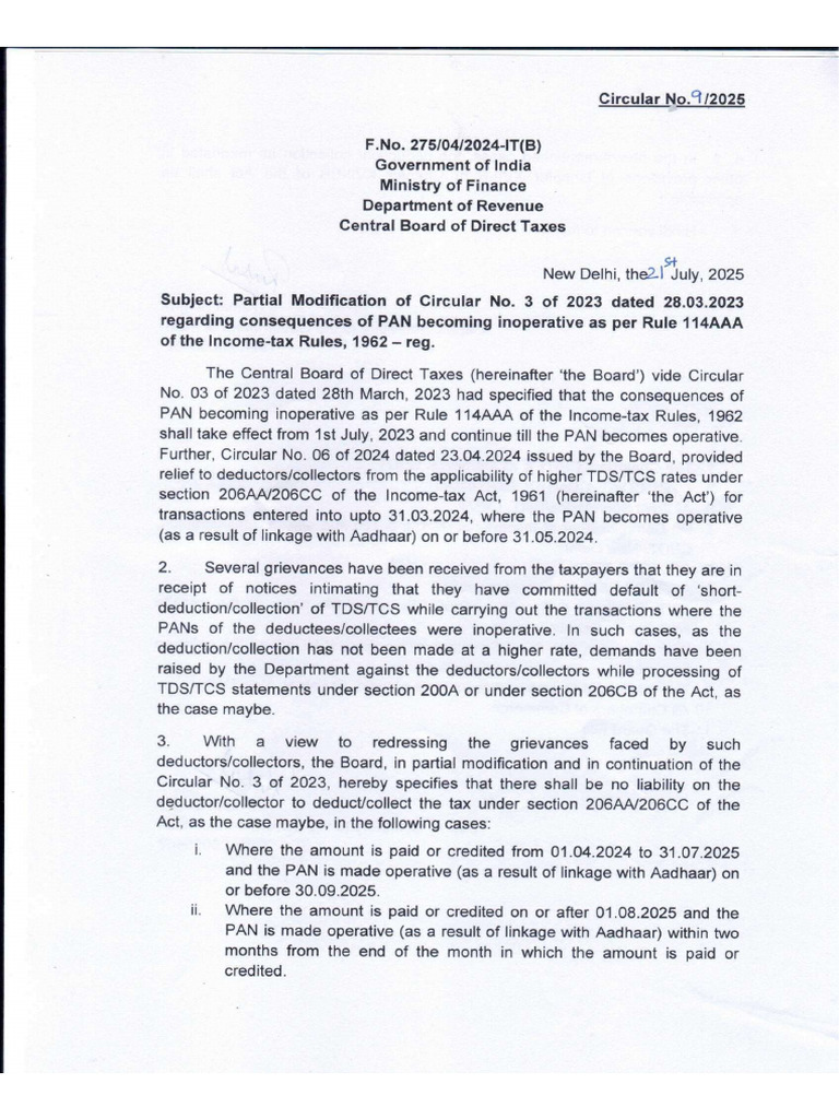 Circular 09 2025 | PDF