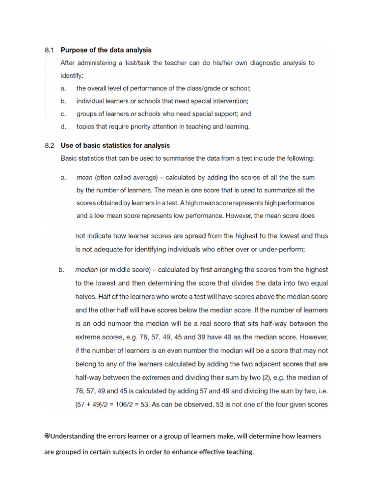 Understanding The Errors Learner or A Group of Learners Make | PDF