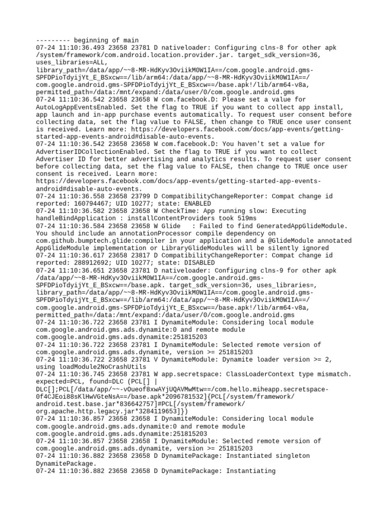 Com - Hello.miheapp - Secretspace Logcat | PDF | Java (Programming ...