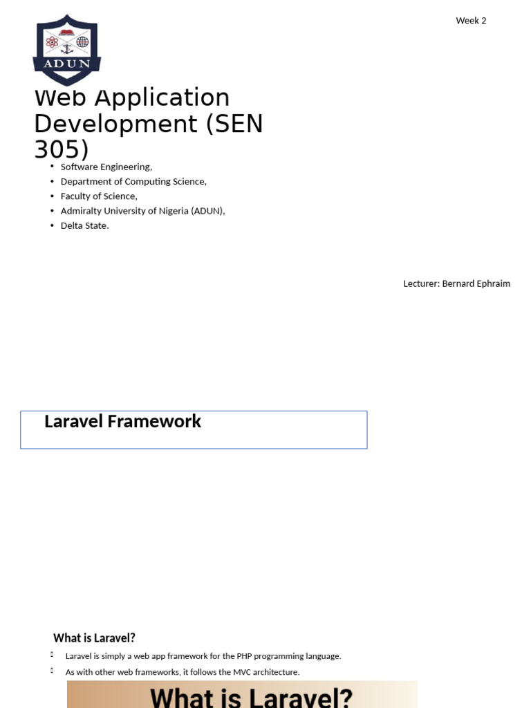 Web Application Development (SEN 305) - Week 2 | PDF | Directory ...
