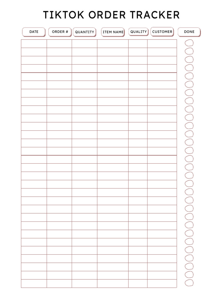 Clean and Elegant Order Tracker Planner - 20250725 - 112721 - 0000 | PDF
