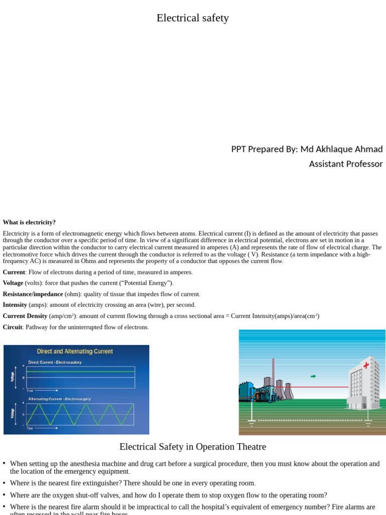 Electrical Safety in Operating Theatres | PDF | Electricity ...