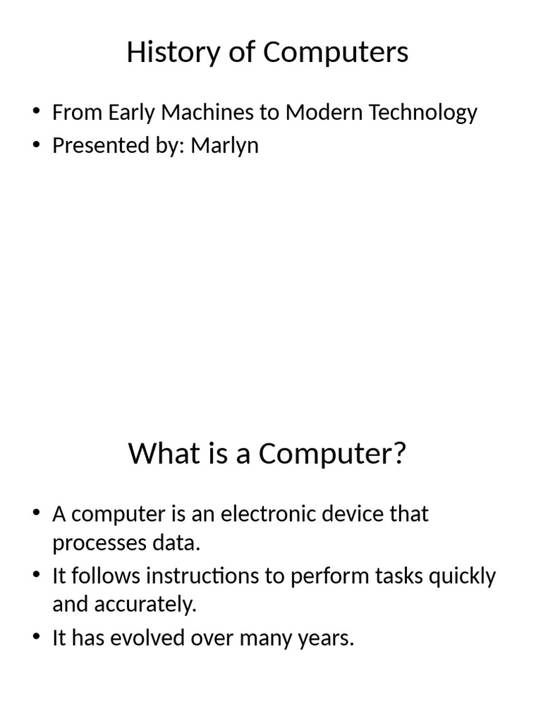 Evolution of Computer Technology | PDF