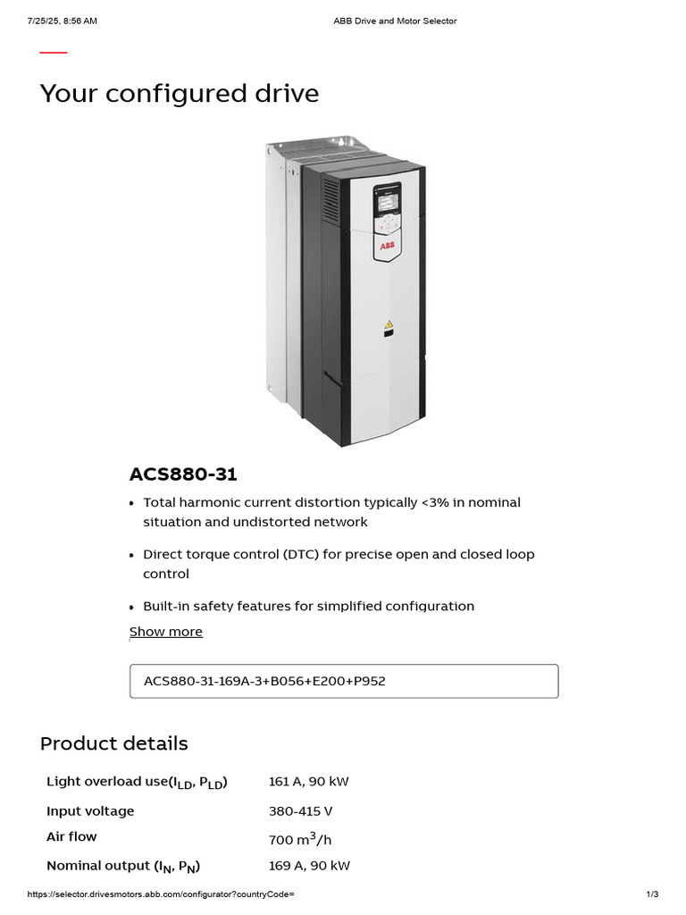 ACS880-31 Drive Specifications Overview | PDF | Audio Electronics ...