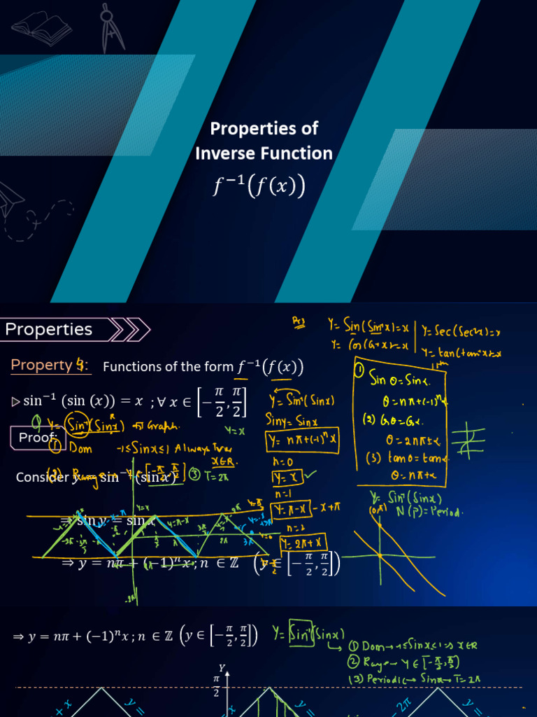 Inverse Function Properties Explained | PDF | Trigonometric Functions ...