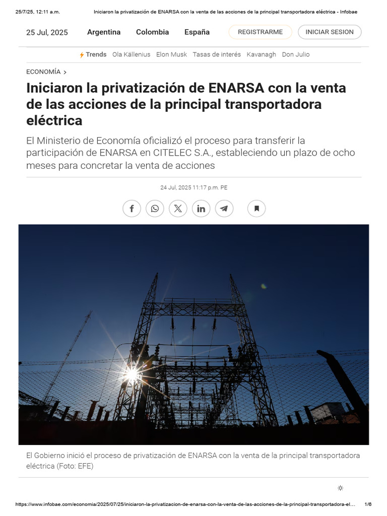 Iniciaron La Privatización de ENARSA Con La Venta de Las Acciones de La ...