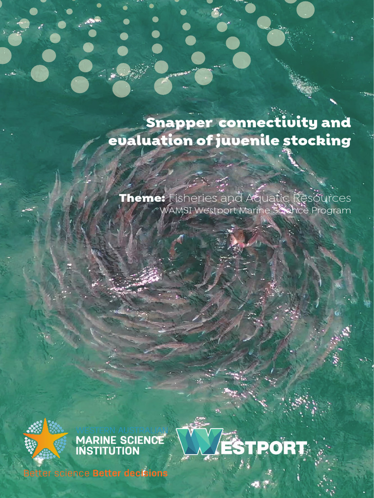 WWMSP 4.1 Snapper Connectivity and Juvenile Stocking | PDF | Dna ...