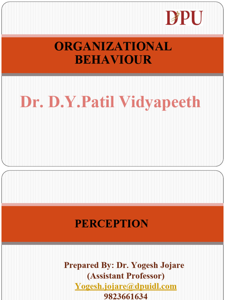 Understanding Perception in Organizations | PDF | Perception | Attention