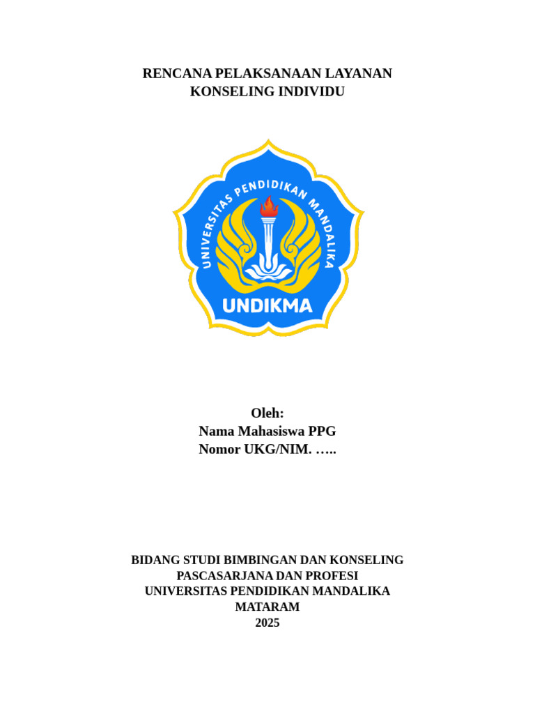 RPL Konseling Individu (Contoh) | PDF