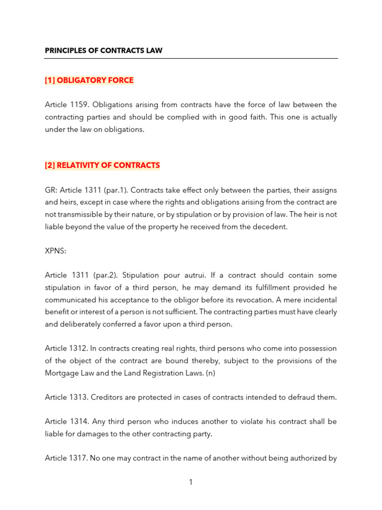 Key Principles of Contract Law | PDF | Consent | Private Law
