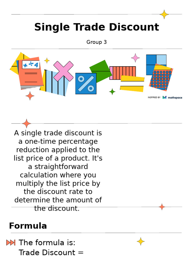 Understanding Single Trade Discounts | PDF | Prices | Discounts And ...