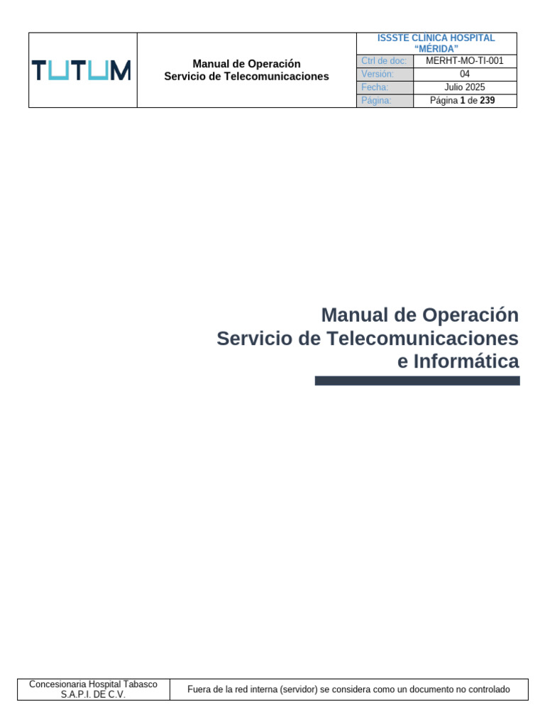 16 MOP Telecomunicaciones e Informática V04 | PDF | Hospital ...