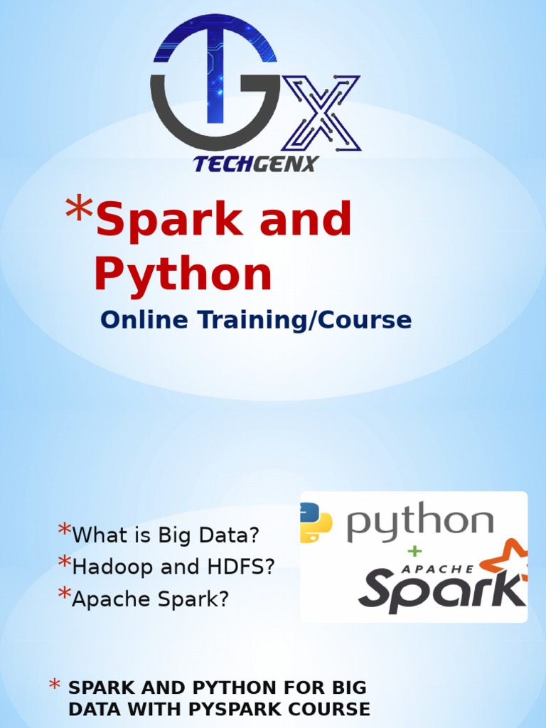 Spark and Python | PDF