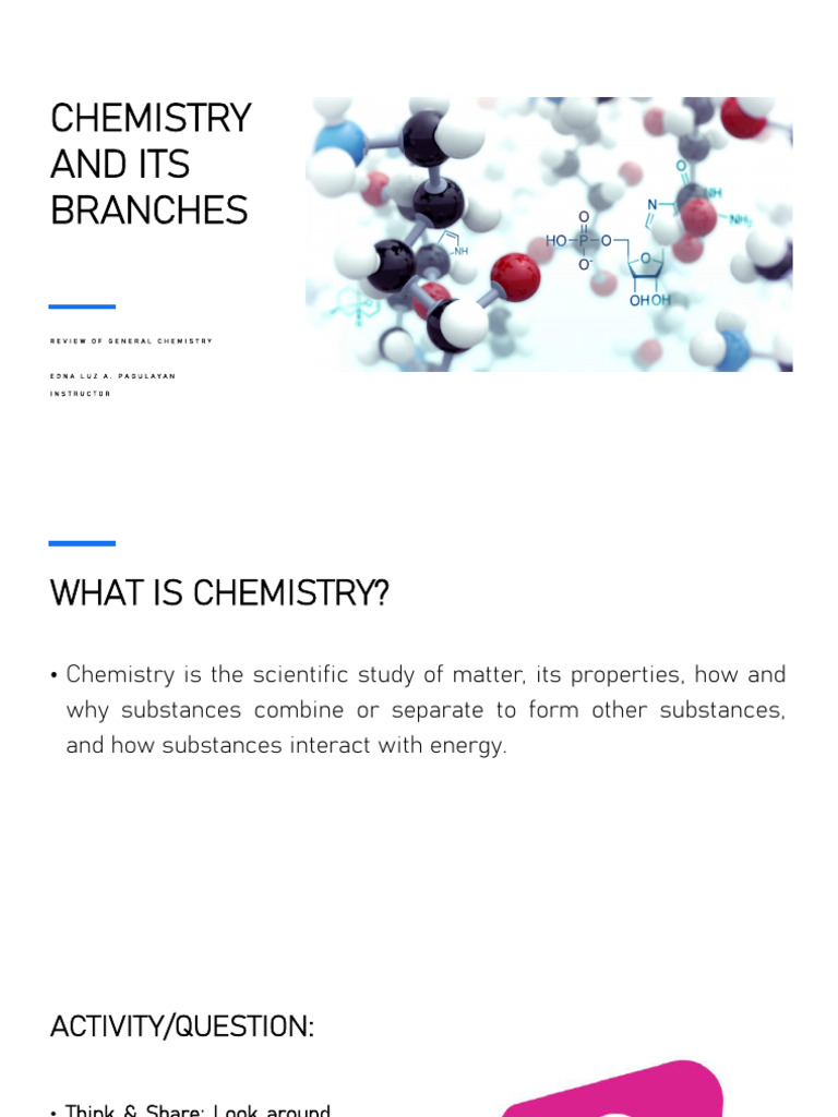 Overview of Chemistry Branches | PDF | Chemistry | Chemical Substances