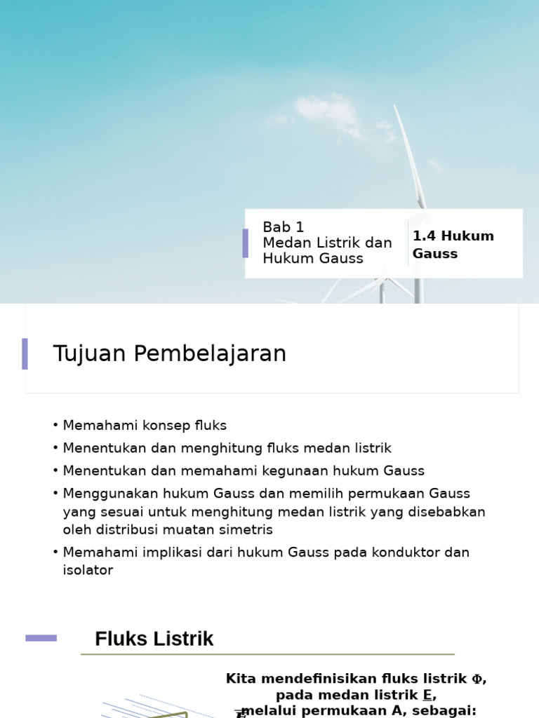 Hukum Gauss dan Fluks Medan Listrik | PDF