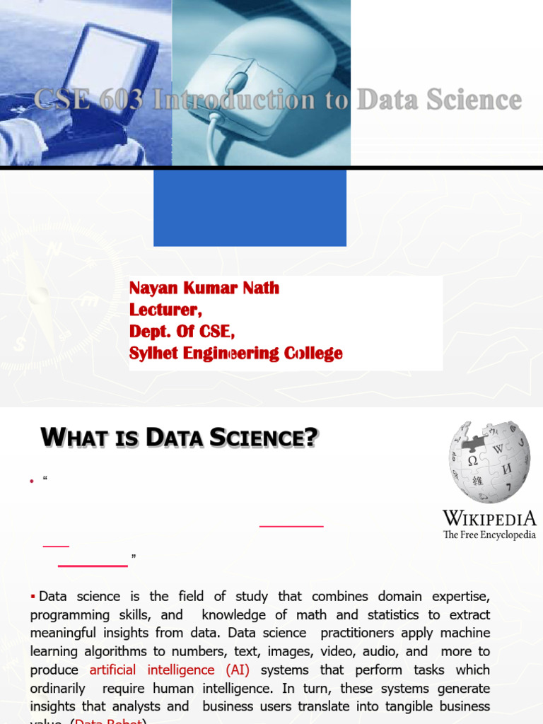 Data Science Lectures 1 | PDF | Statistical Classification | Machine ...