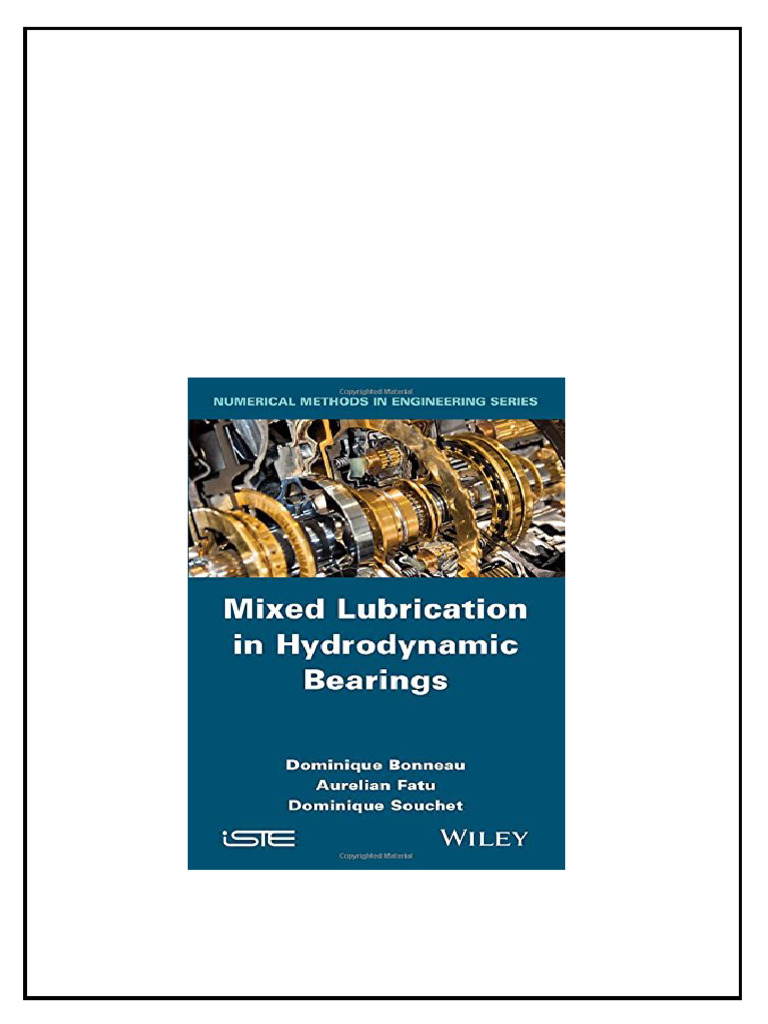 Mixed Lubrication in Hydrodynamic Bearings 1st Edition Bonneau Download ...