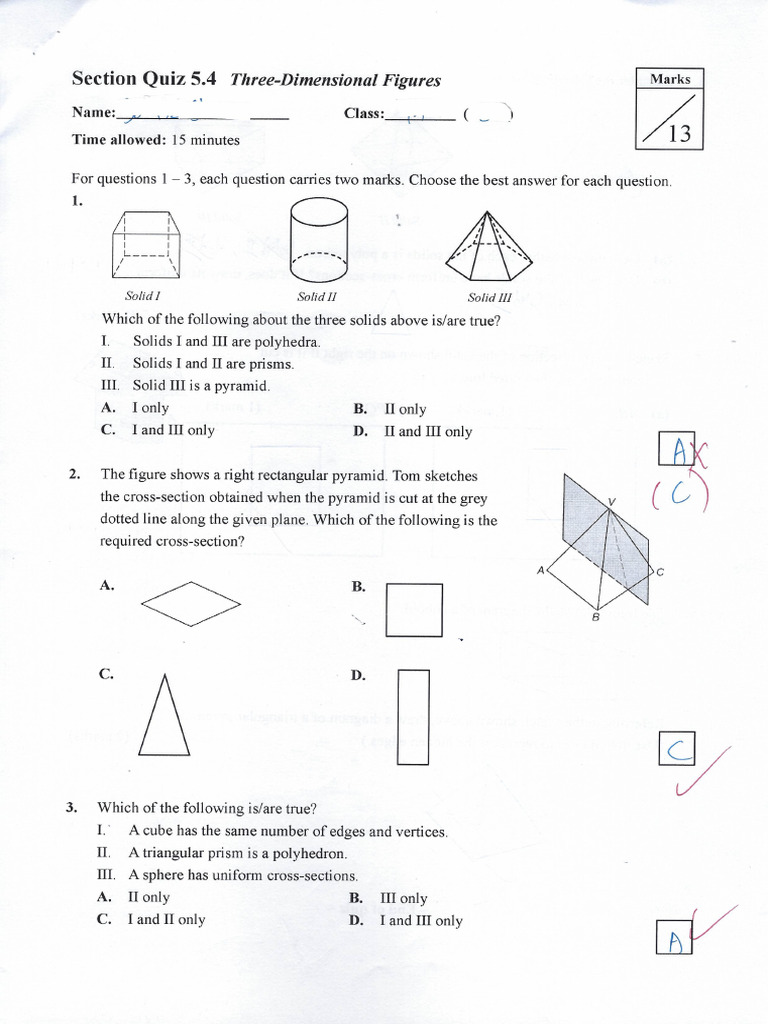 5.4 Three-Dimensional Figures | PDF