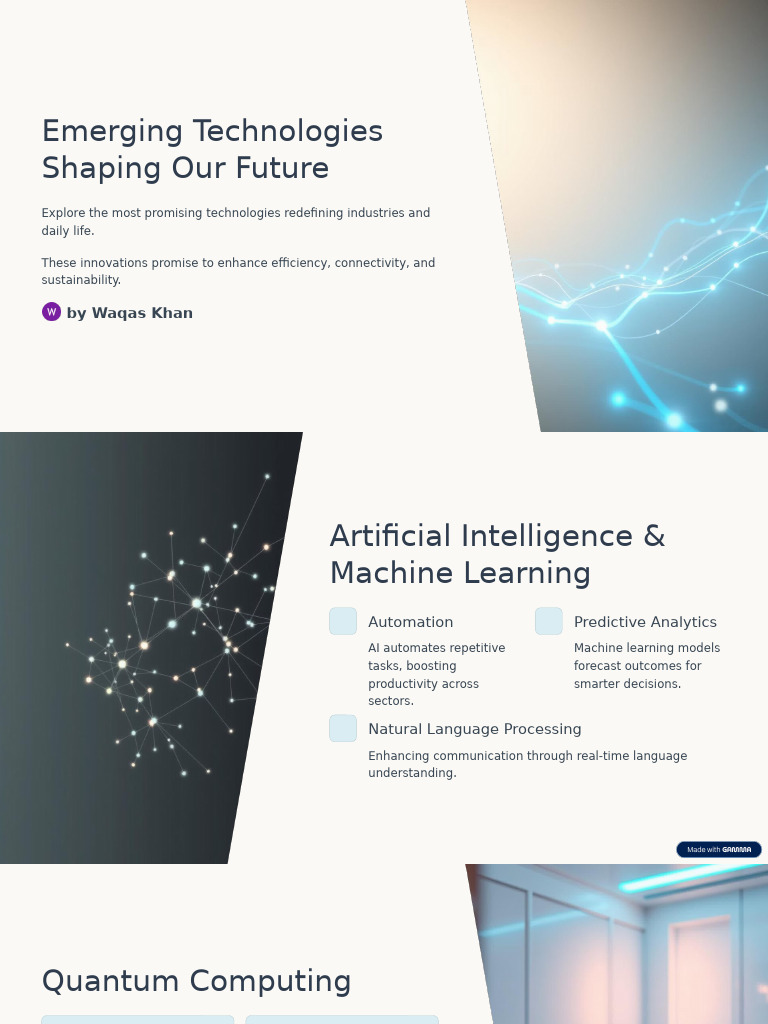 Emerging Technologies Transforming Futures | PDF | Artificial ...