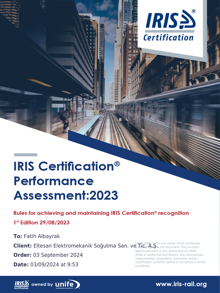 IRIS Certification® Guidelines 2023 | PDF | Audit | Quality Management