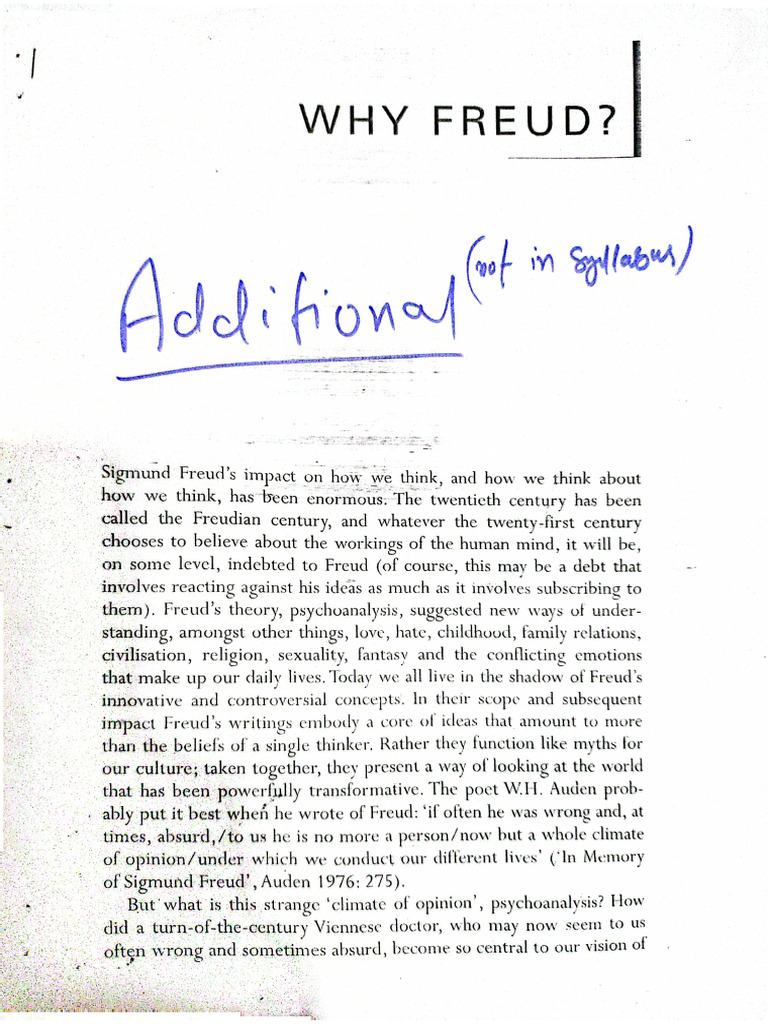 Why Frued (Additional) | PDF